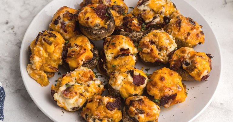 Champignons farcis à la friteuse
