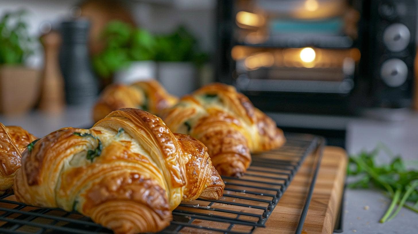 Recette Croissants aux épinards et fromage Air Fryer