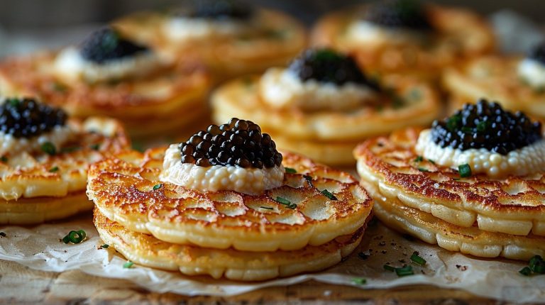 Recette Blinis au caviar air fryer