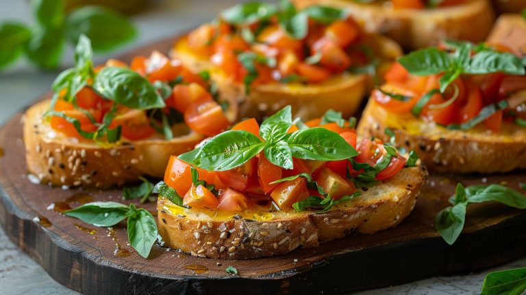 Recette Bruschetta au basilic air fryer