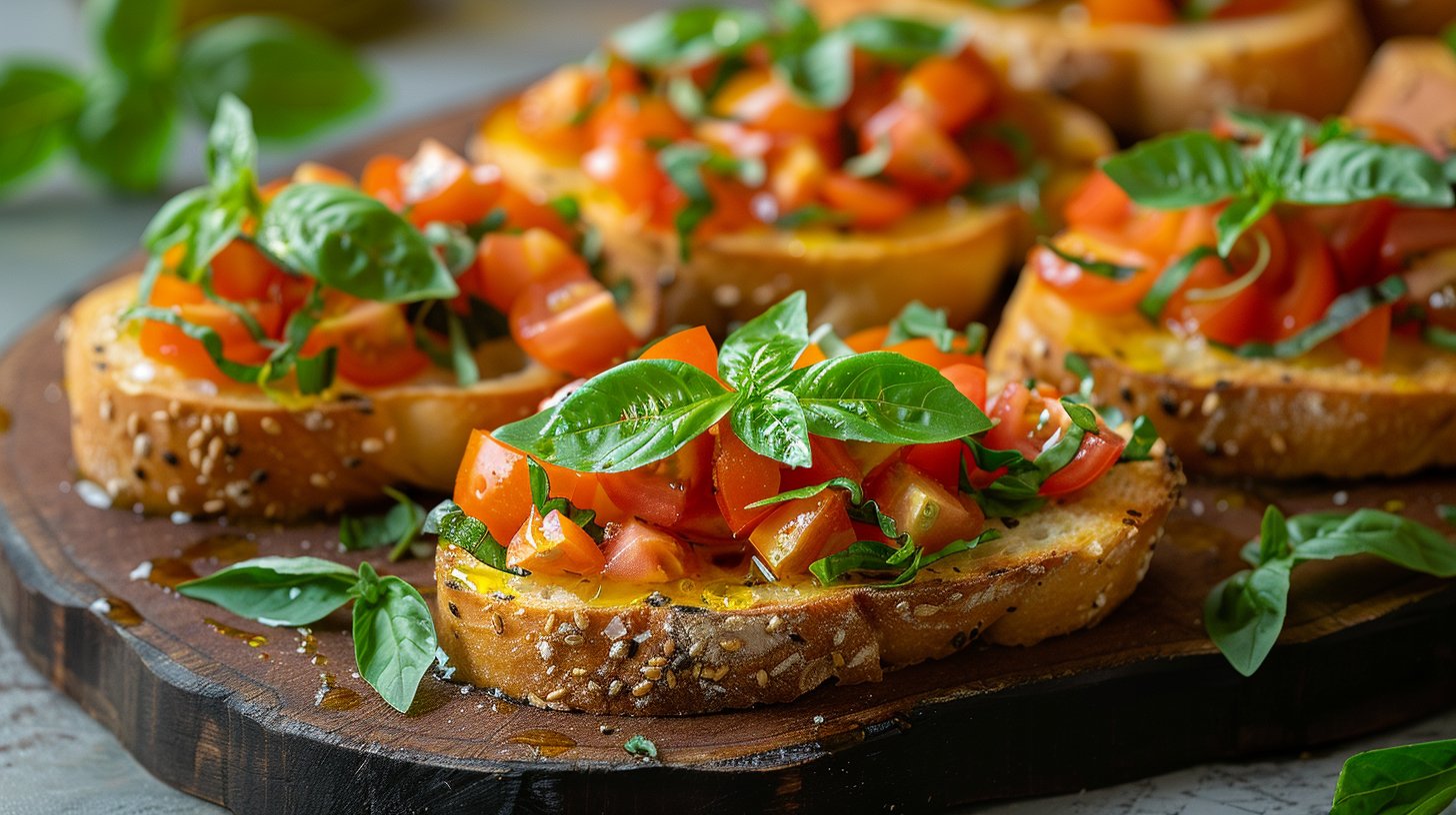 Bruschetta au Basilic à l'Air Fryer