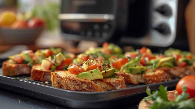 Recette Bruschetta à l'avocat air fryer