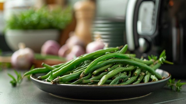 Recette Haricots verts à l'ail air fryer