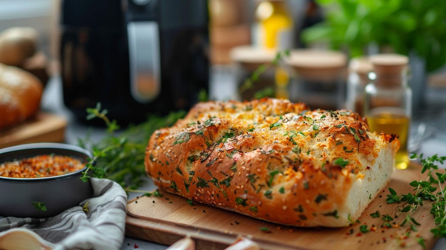 Pain à l'ail et aux herbes à l'Air Fryer