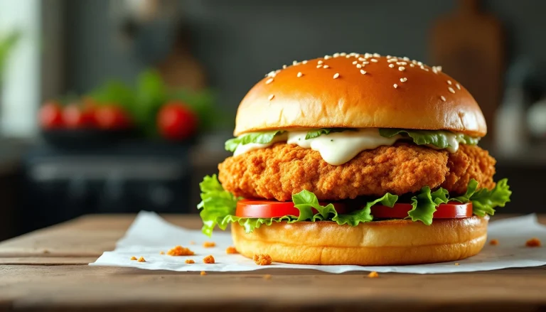 Recette de burger de poulet air fryer
