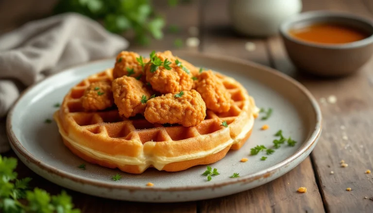 Recette de gaufres au poulet air fryer