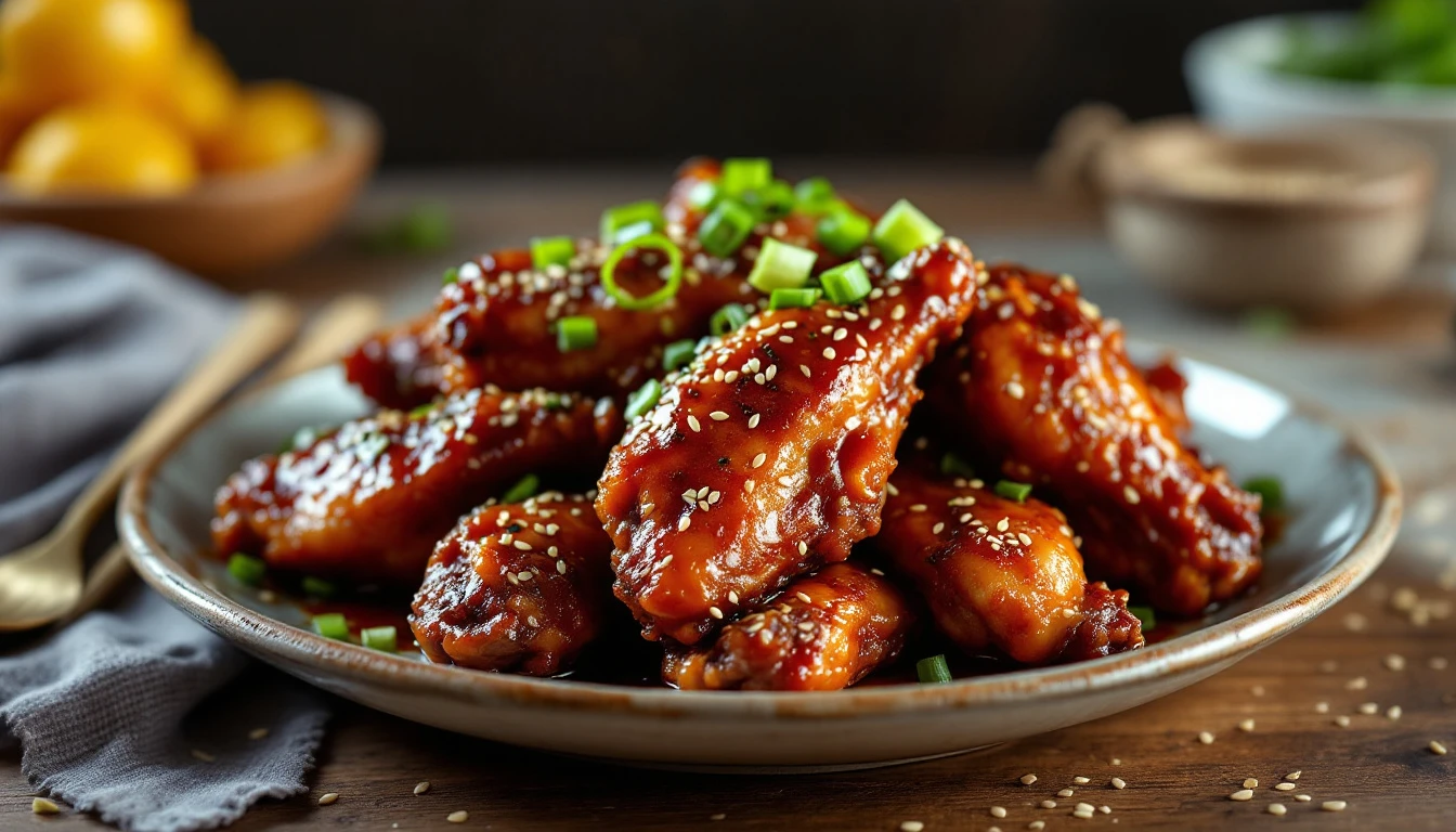 Recette d'ailes de poulet coréennes air fryer