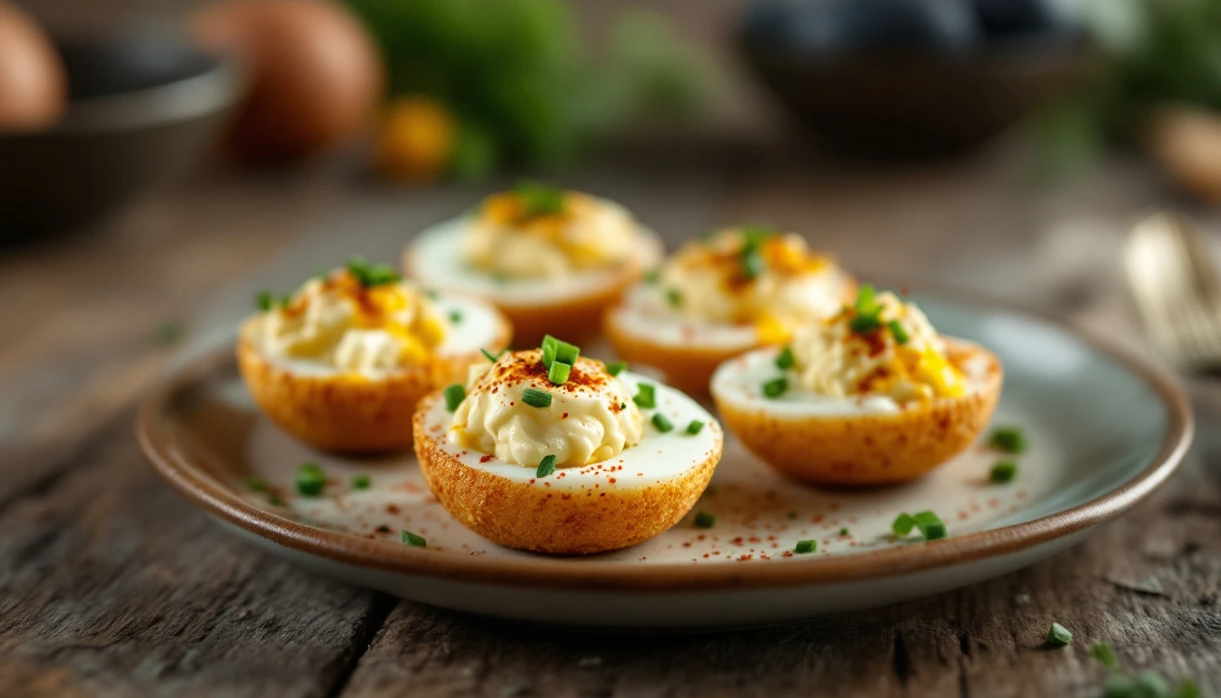 Recette d'œufs farcis Air Fryer