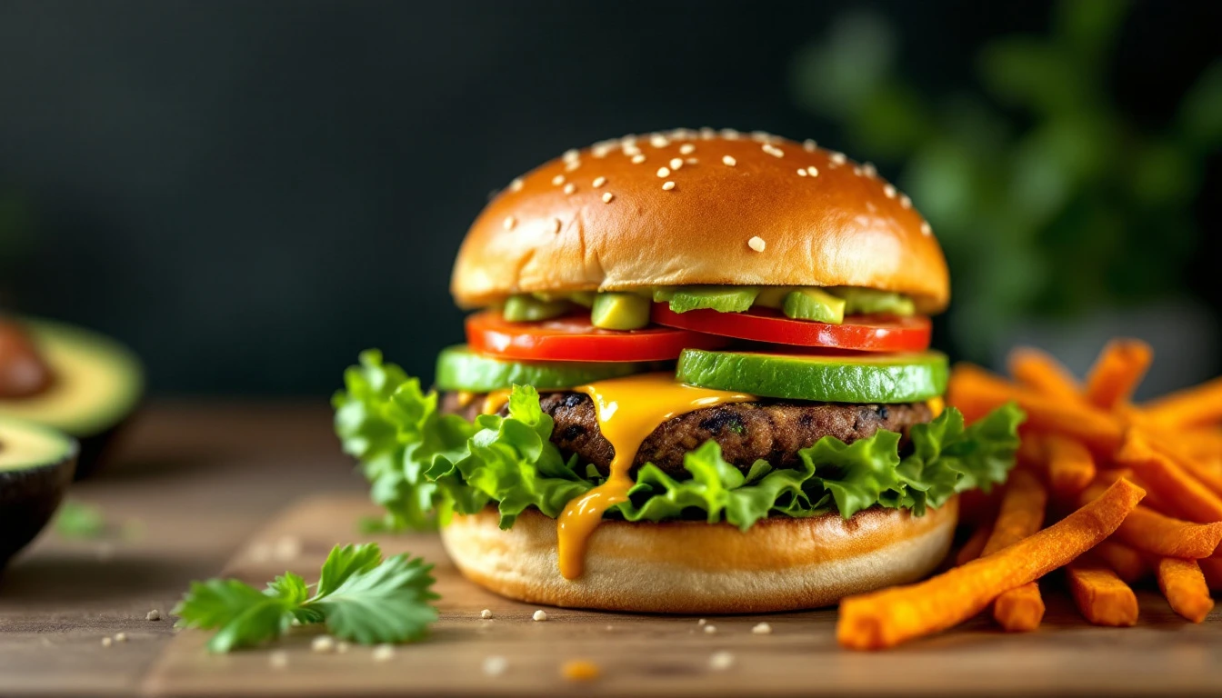 Burger Végétarien Croustillant à l'Air Fryer