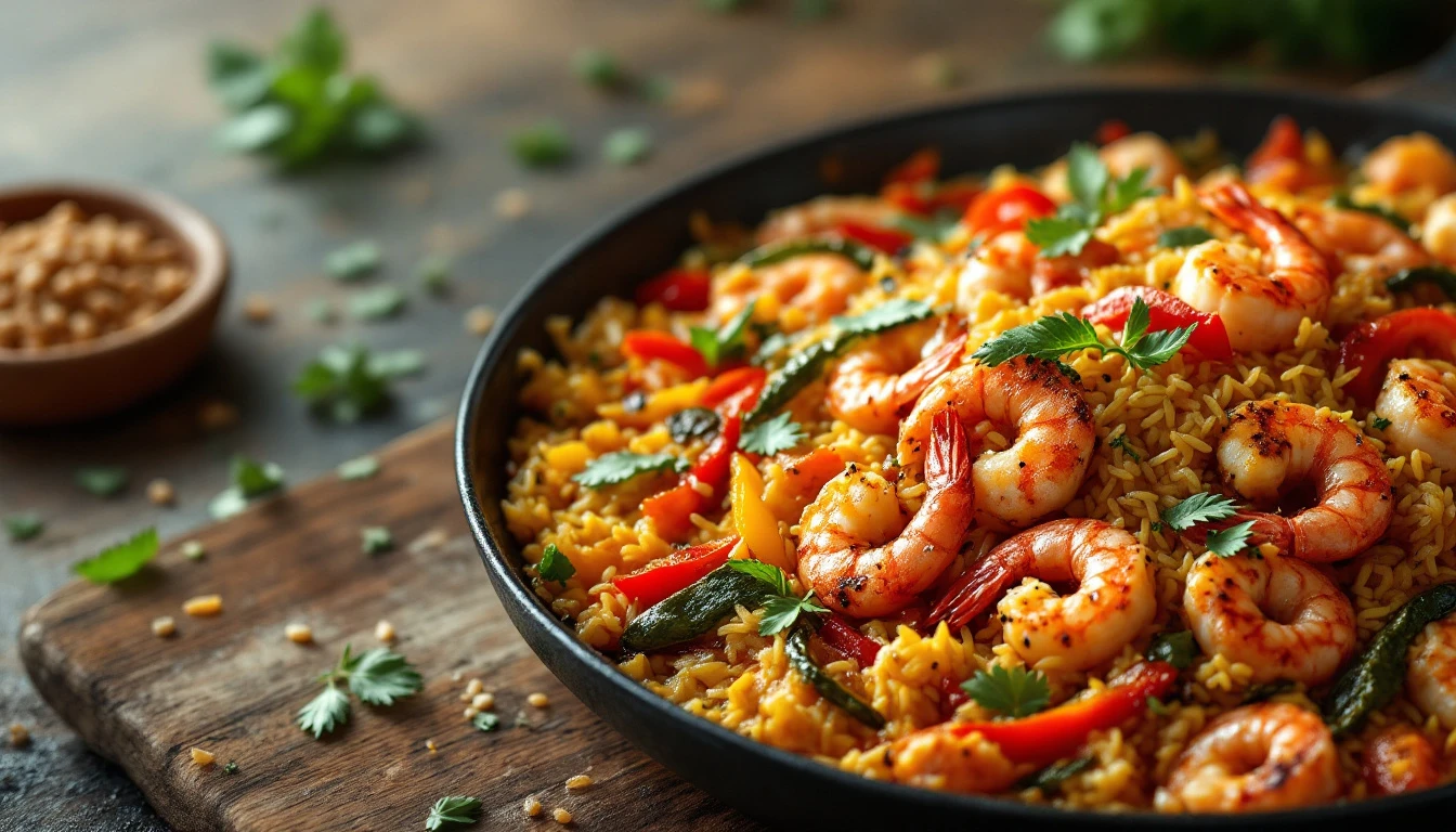 Paella à l'Air Fryer, version simplifiée