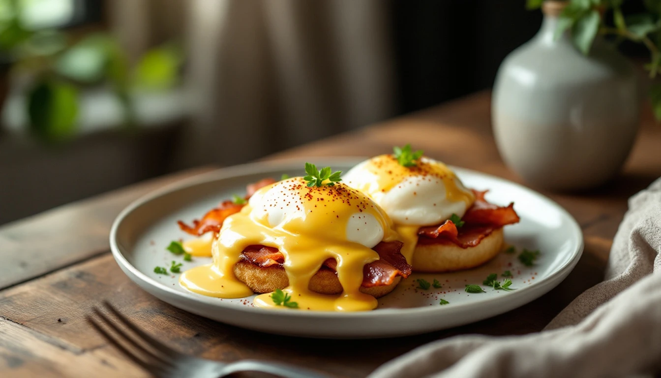 Recette d'œufs Benedict air fryer