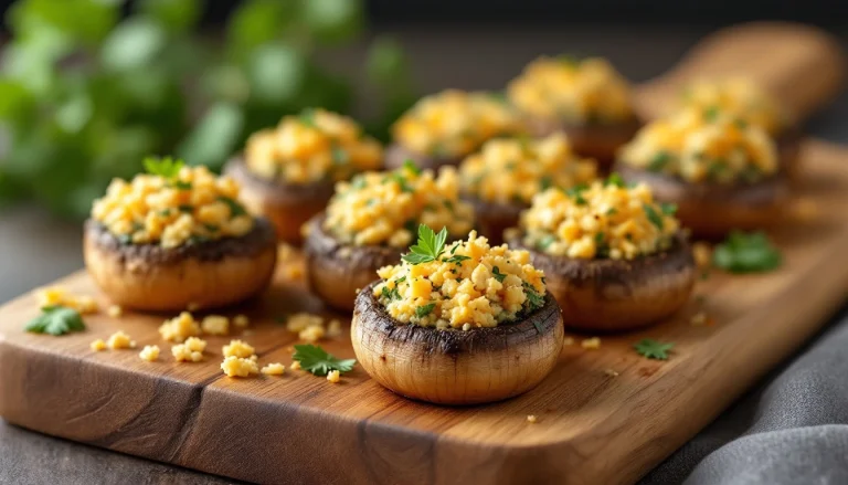 Recette de champignons farcis air fryer