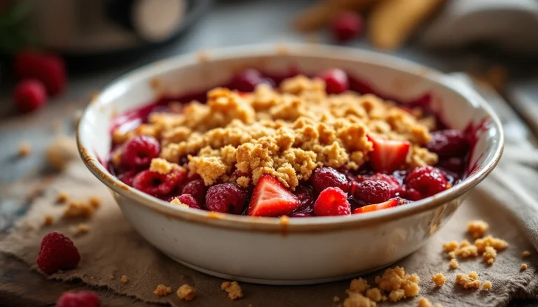 Recette de fruits rouges crumble air fryer