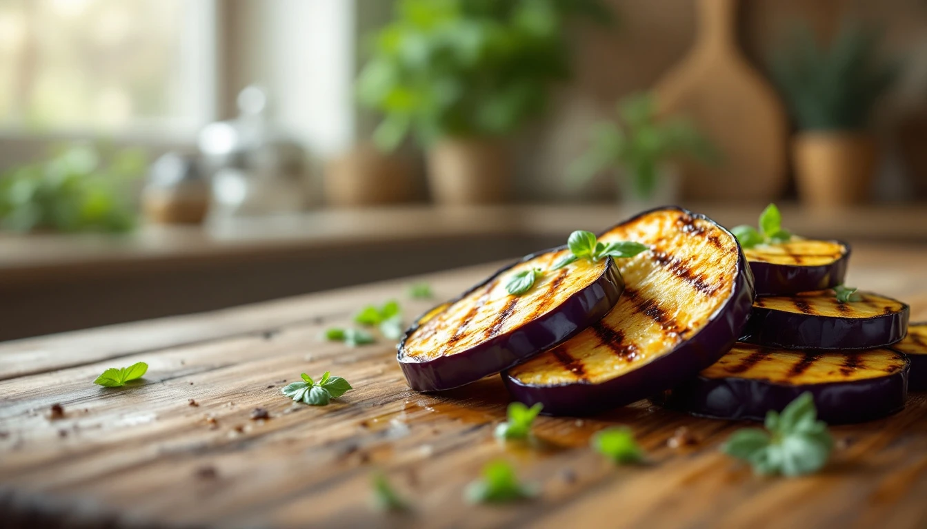 Tranches d'Aubergine Dorées à l'Air Fryer