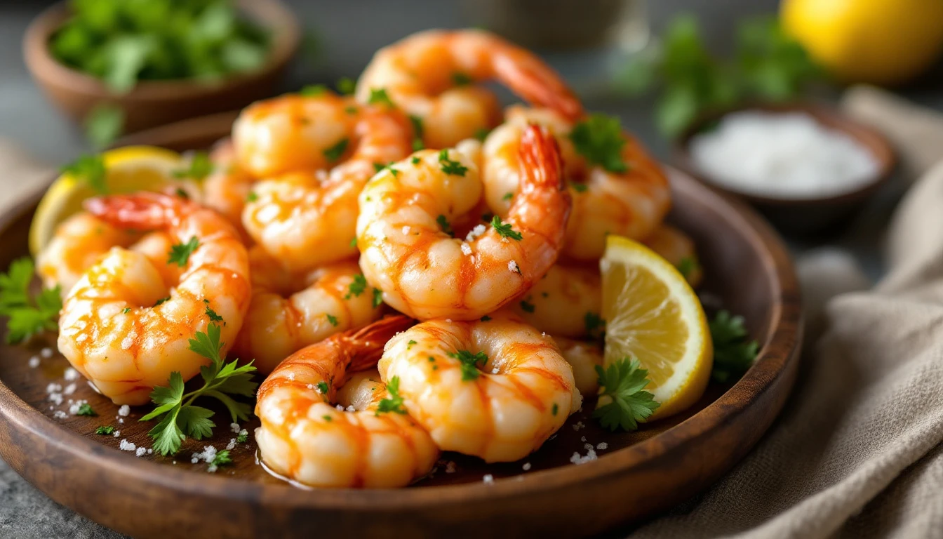 Gambas à l'ail à l'Air Fryer