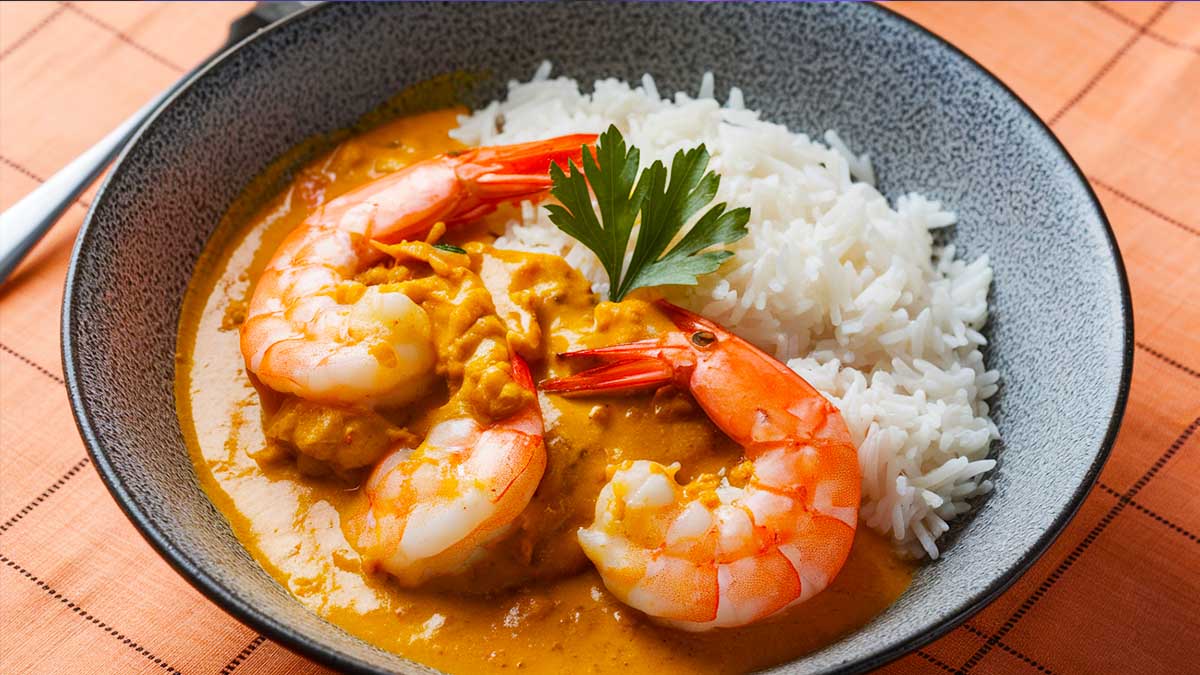 Recette Crevettes au Curry à l'Air Fryer
