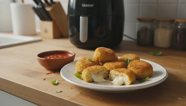 Croquettes de risotto à la mozzarella au Air Fryer