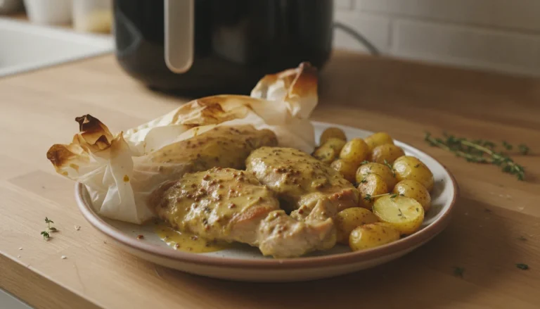 Lapin à la moutarde en papillote au Air Fryer