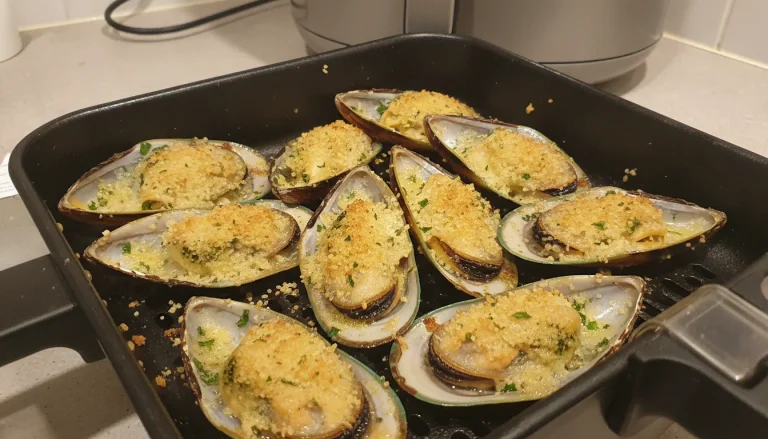 Moules gratinées à la persillade au Air Fryer